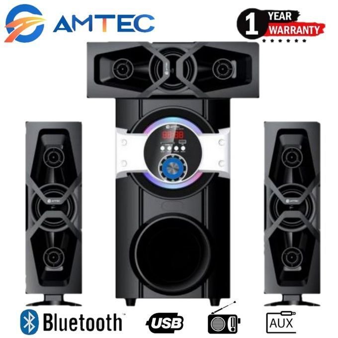 Amtec 310 3.1CH Sub Woofer Bluetooth System-FM,USB,SD