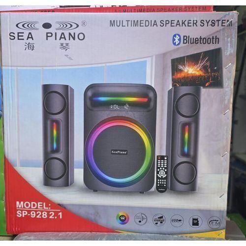Sea Piano SP-928 2.1 Multimedia Speaker System with Bluetooth, Subwoofer & RGB LED Lights