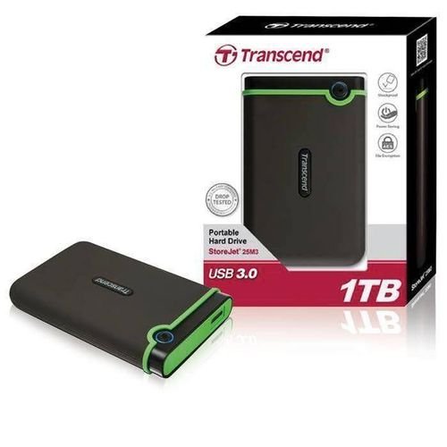 Transcend 1TB StoreJet M3 Military Drop Tested USB 3.0 External Hard Drive