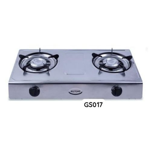 AILYONS Metallic Stainless Two Burner Table Top